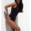 High neck one piece swimwear with U back