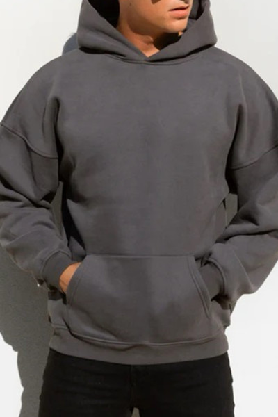 Men's heavy weight kangaroo pocket hoodies hooded cotton sweatshirts