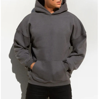 Men's heavy weight kangaroo pocket hoodies hooded cotton sweatshirts