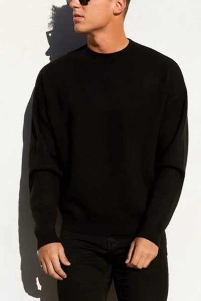 Men's crew neck relaxed fit pullovers