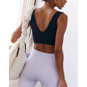High Impact Sports Bras for Women,Racerback Running Bra Workout Crop Tank Tops Longline Sports Bra Push up