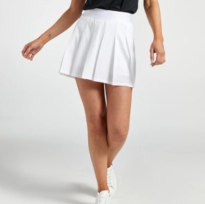 Women's 2 in 1 pleated tennis skirts elastic waist moisture wicking skirt