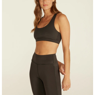 Scoop neck racerback sports bra with hollow back style supportive fitness crop