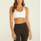 Scoop neck racerback sports bra with hollow back style supportive fitness crop