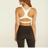 Scoop neck racerback sports bra with hollow back style supportive fitness crop