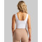 High neck ribbed sports bra U back everyday crop top