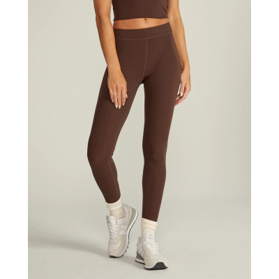 High waist rib leggings athleisure style yoga leggings