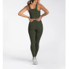 Tummy control compressive fitness tights with side pockets