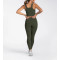 Tummy control compressive fitness tights with side pockets