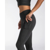Tummy control compressive fitness tights with side pockets