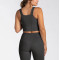 Women's full coverage sports crop tank contouring padded sleeveless tank top