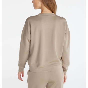 Women's ultra soft crew neck sweatshirts basic style drop shoulder pullovers