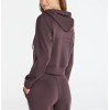 Quater zip cropped hoodies cotton blend hooded sweatshirts