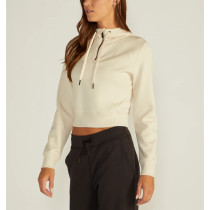Quater zip cropped hoodies cotton blend hooded sweatshirts