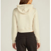 Quater zip cropped hoodies cotton blend hooded sweatshirts
