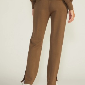 Adjustable waist wide leg jogger pants with side pockets