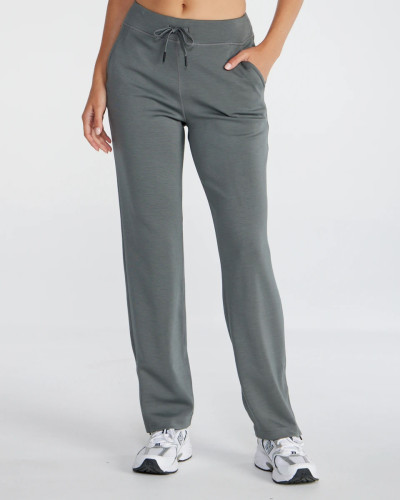 Adjustable waist wide leg jogger pants with side pockets