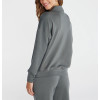 Women's relaxed fit polo neck sweatshirts drop shoulder pullovers