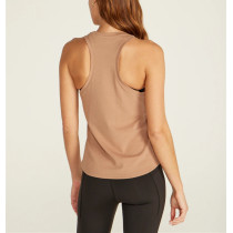 Quick dry scoop neck fitness vests with racerback design