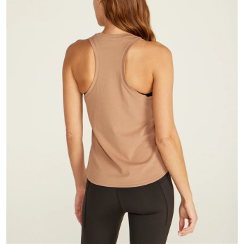 Quick dry scoop neck fitness vests with racerback design