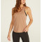 Quick dry scoop neck fitness vests with racerback design