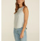 Lightweight moisture wicking loose fit sleeveless t shirts with curvy hem