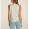 Lightweight moisture wicking loose fit sleeveless t shirts with curvy hem