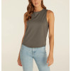 Lightweight moisture wicking loose fit sleeveless t shirts with curvy hem