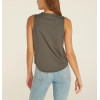 Lightweight moisture wicking loose fit sleeveless t shirts with curvy hem