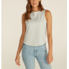 Lightweight moisture wicking loose fit sleeveless t shirts with curvy hem