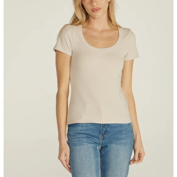 Women's fitted scoop neck short sleeves t shirts