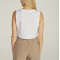 Sleeveless lightweight cotton cropped tops relaxed fit tank top