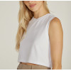 Sleeveless lightweight cotton cropped tops relaxed fit tank top