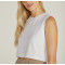 Sleeveless lightweight cotton cropped tops relaxed fit tank top
