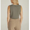 Sleeveless lightweight cotton cropped tops relaxed fit tank top