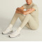 Short sleeve mock neck t shirts ribbes sports tees for women