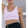 Racerback Sports Bras Padded Racer Back Cropped Bras for Yoga Workout Fitness Low Impact