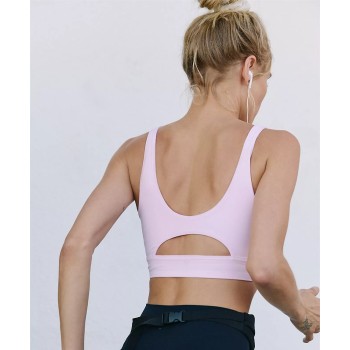 Racerback Sports Bras Padded Racer Back Cropped Bras for Yoga Workout Fitness Low Impact