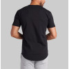 Men's lightweight crew neck t shirts with curvy hem basic style short sleeve tees