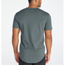 Men's lightweight crew neck t shirts with curvy hem basic style short sleeve tees