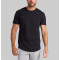 Men's lightweight crew neck t shirts with curvy hem basic style short sleeve tees