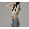 Cotton fleece cropped hoodies blank pullover sweatshirts with hood