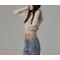Cotton fleece cropped hoodies blank pullover sweatshirts with hood