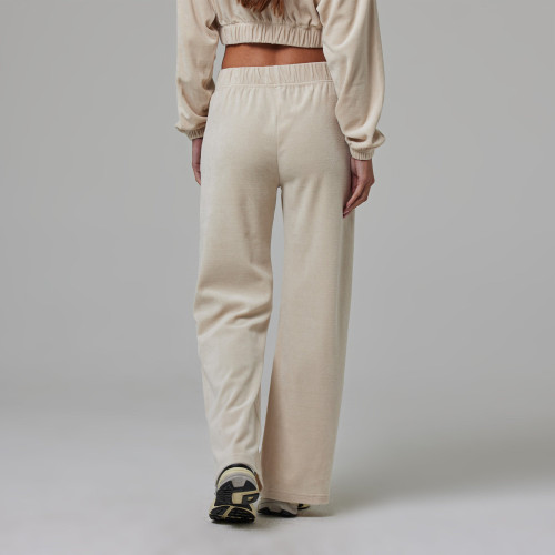 Elastic waist wide leg lounge pants for women cotton sweatpants