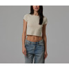 Women's lightweight crop top short sleeve baby tee