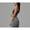 Women's low impact streetwear sports bra ribbed lounge crop top