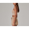 High neck halter crop tank rib stretchy fitted sleeveless top