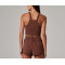 High neck halter crop tank rib stretchy fitted sleeveless top