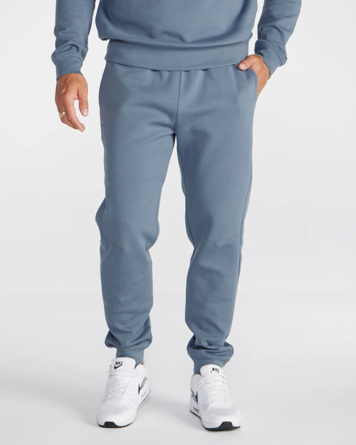 Elastic waist men's cotton joggers with zipper pockets