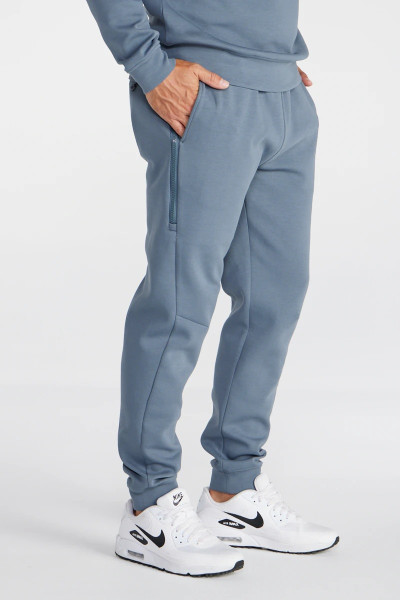 Elastic waist men's cotton joggers with zipper pockets